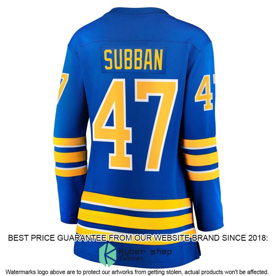 Malcolm Subban Buffalo Sabres Women's Royal Hockey Jersey 3 Malcolm Subban Buffalo Sabres Women's Royal Hockey Jersey word1