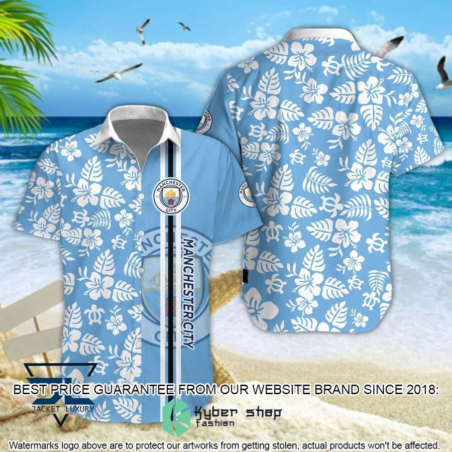 Manchester City F.C Flowers Hawaiian Shirt, Shorts