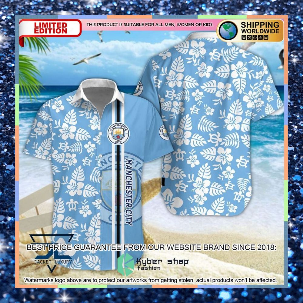 Manchester City F.C Flowers Hawaiian Shirt, Shorts 3 Manchester City F.C Flowers Hawaiian Shirt, Shorts word3