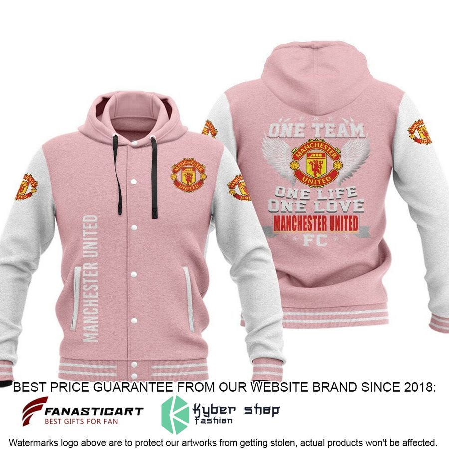 Manchester United FC One Team One Life One Love Baseball Hoodie Jacket 6 Manchester United FC One Team One Life One Love Baseball Hoodie Jacket word2