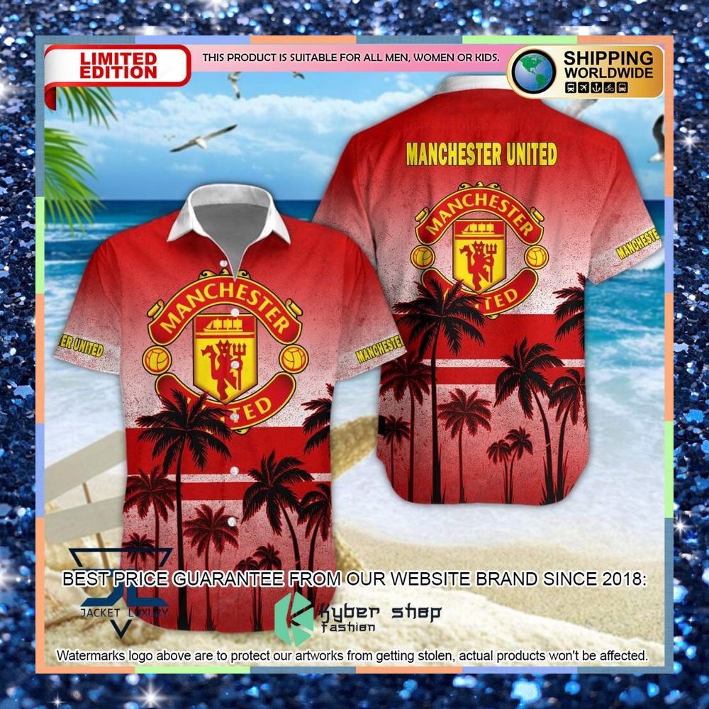 Manchester United Palm Tree Hawaiian Shirt, Shorts 3 Manchester United Palm Tree Hawaiian Shirt, Shorts word3