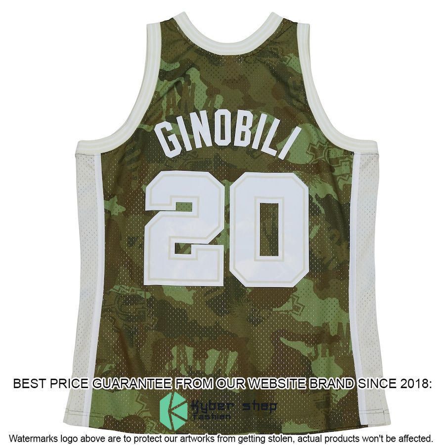 Manu Ginobili San Antonio Spurs Mitchell & Ness Unisex Hardwood Classics 2002-03 Ghost Green Camo Basketball Jersey 3 Manu Ginobili San Antonio Spurs Mitchell & Ness Unisex Hardwood Classics 2002-03 Ghost Green Camo Basketball Jersey word3