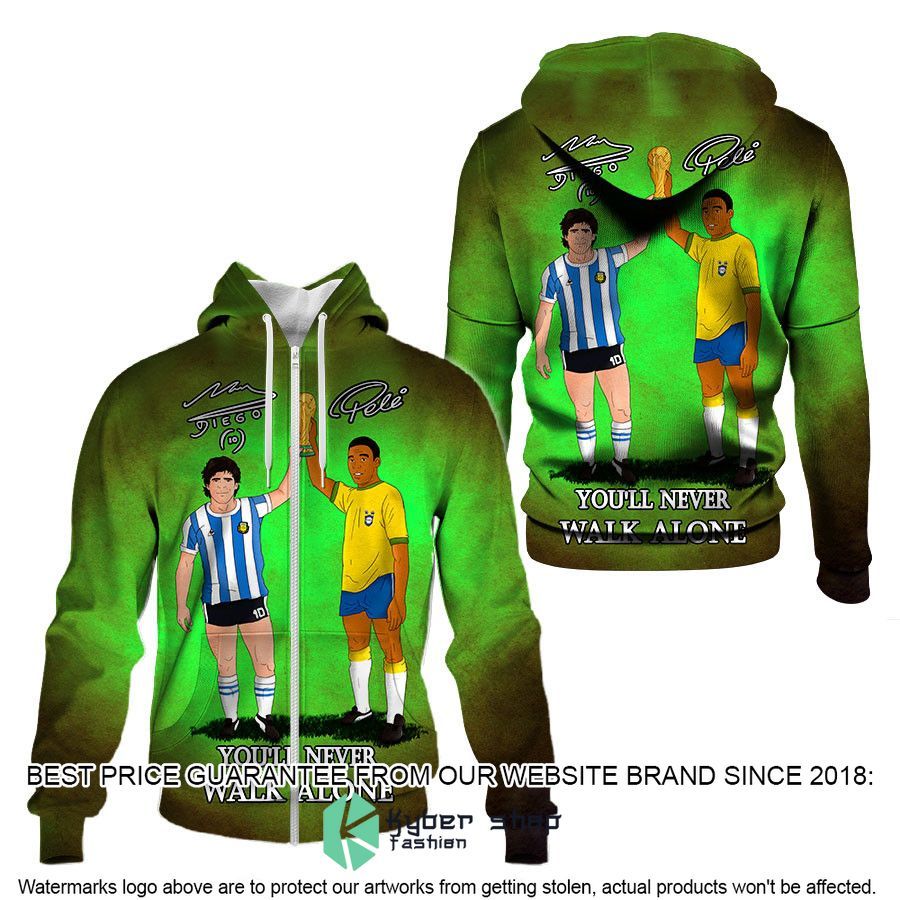 Maradona Pele You'll Never Walk Alone Shirt, Hoodie 4 Maradona Pele You'll Never Walk Alone Shirt, Hoodie word1