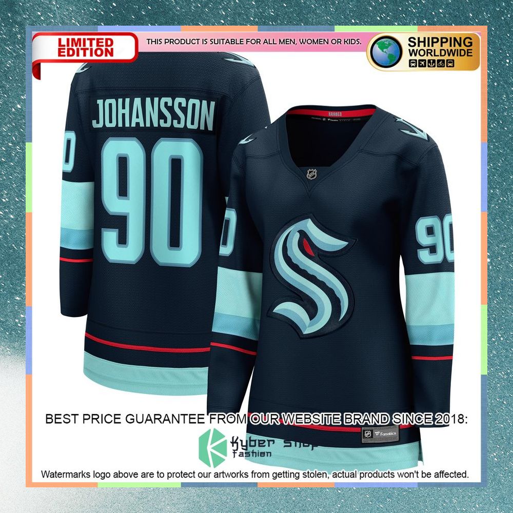 Marcus Johansson Seattle Kraken Women's Deep Sea Blue Hockey Jersey 5 Marcus Johansson Seattle Kraken Women's Deep Sea Blue Hockey Jersey word3