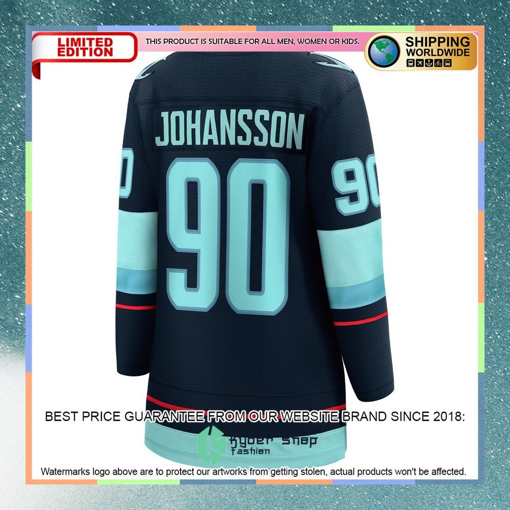Marcus Johansson Seattle Kraken Women's Deep Sea Blue Hockey Jersey 7 Marcus Johansson Seattle Kraken Women's Deep Sea Blue Hockey Jersey word3