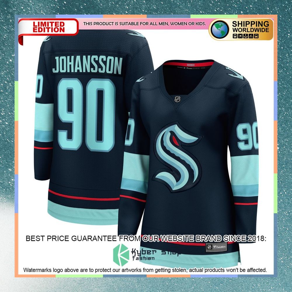 Marcus Johansson Seattle Kraken Women's Deep Sea Blue Hockey Jersey 8 Marcus Johansson Seattle Kraken Women's Deep Sea Blue Hockey Jersey word3