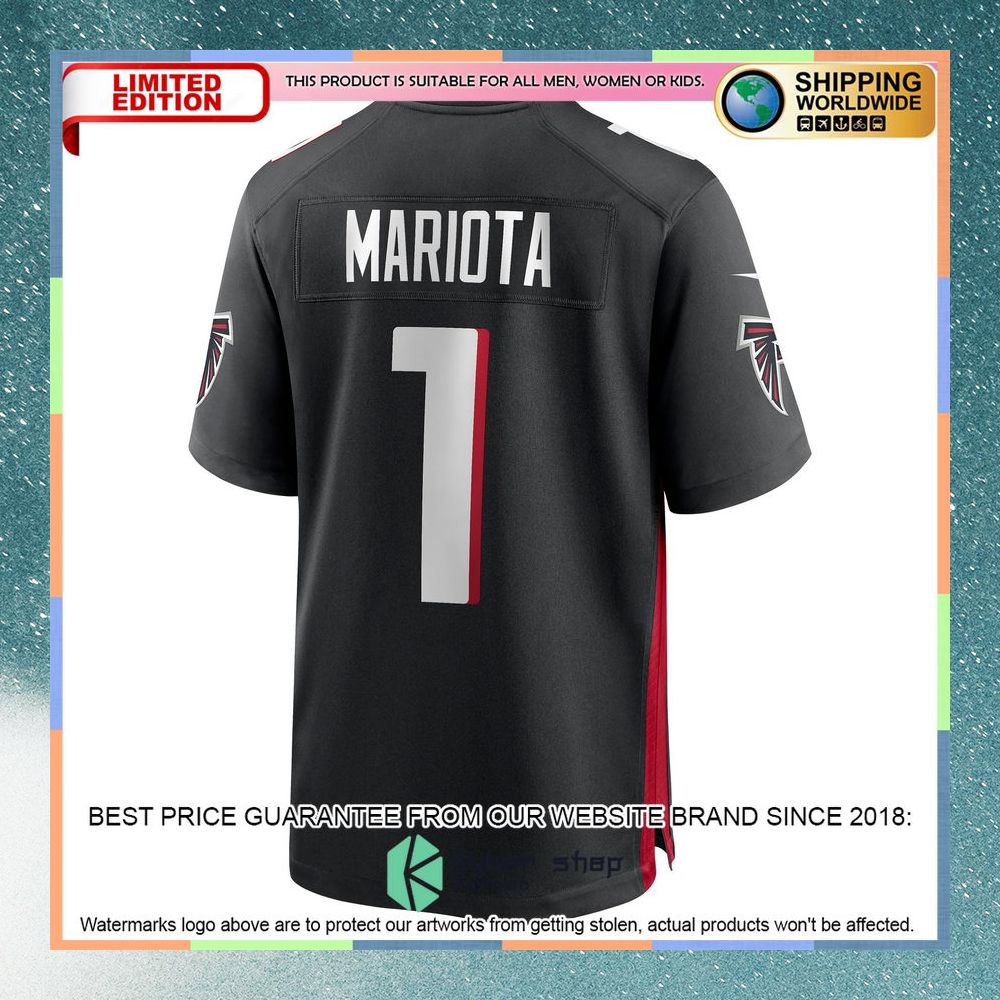 Marcus Mariota Atlanta Falcons Black Football Jersey 7 Marcus Mariota Atlanta Falcons Black Football Jersey word3