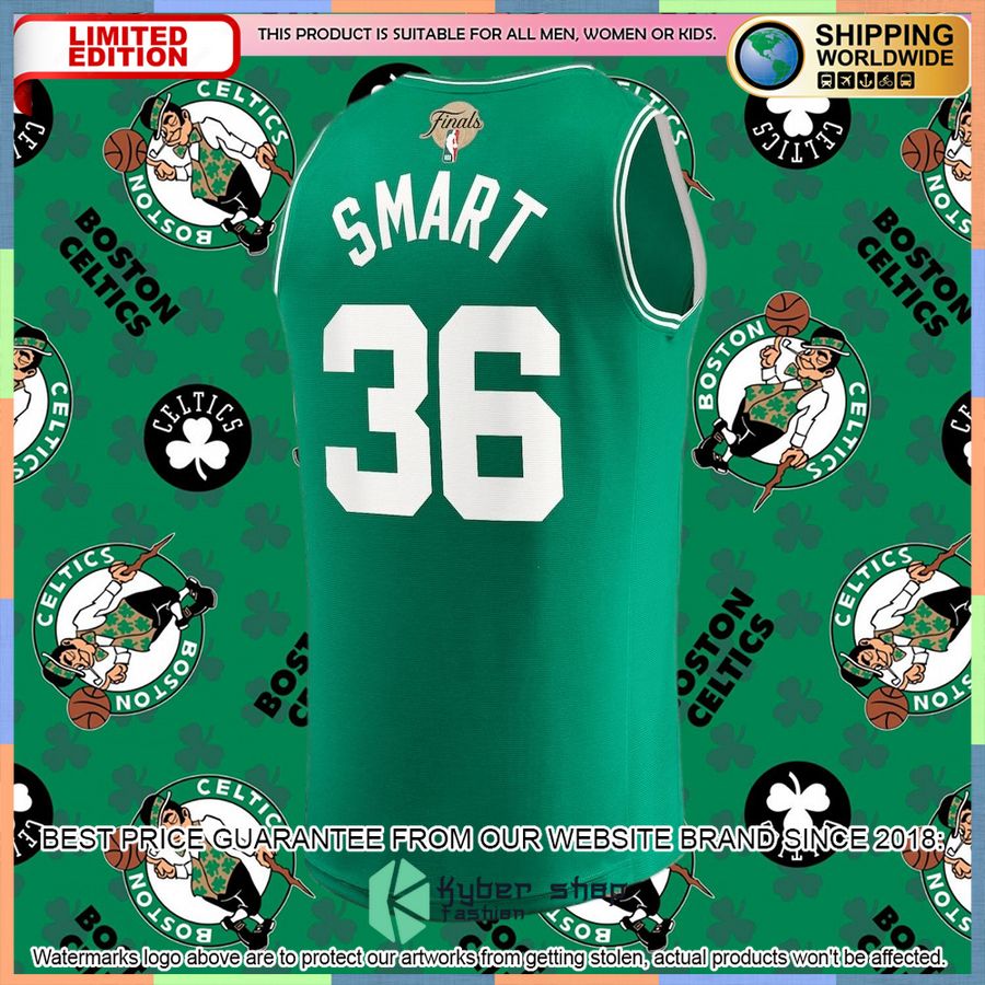 Marcus Smart Boston Celtics 2022 NBA Finals Player Kelly Green Basketball Jersey 6 Marcus Smart Boston Celtics 2022 NBA Finals Player Kelly Green Basketball Jersey word2