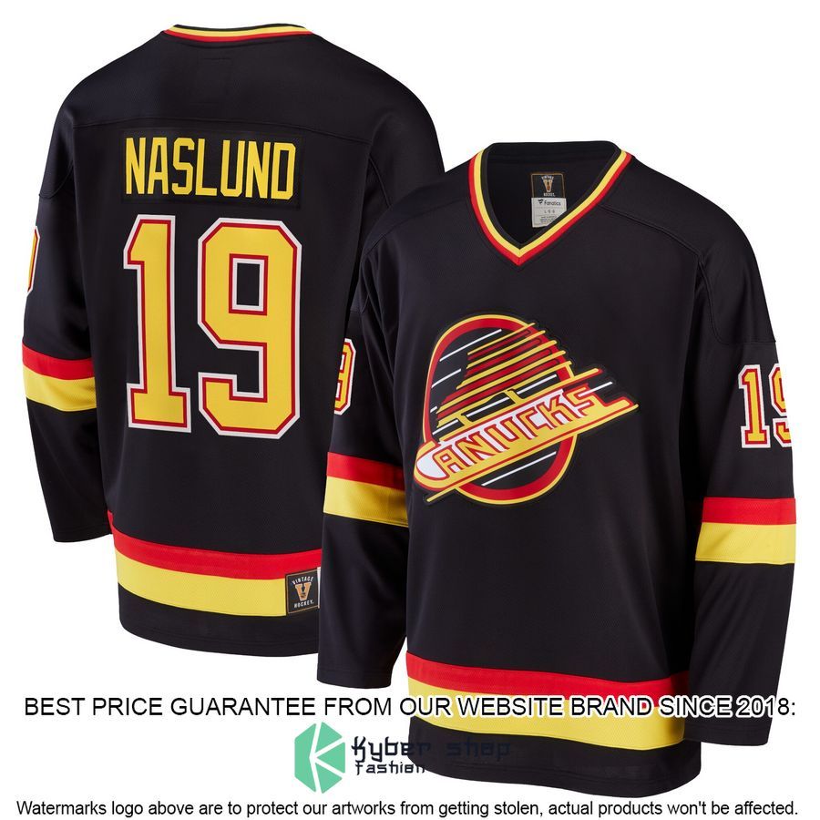 Markus Naslund Vancouver Canucks Breakaway Retired Black Hockey Jersey