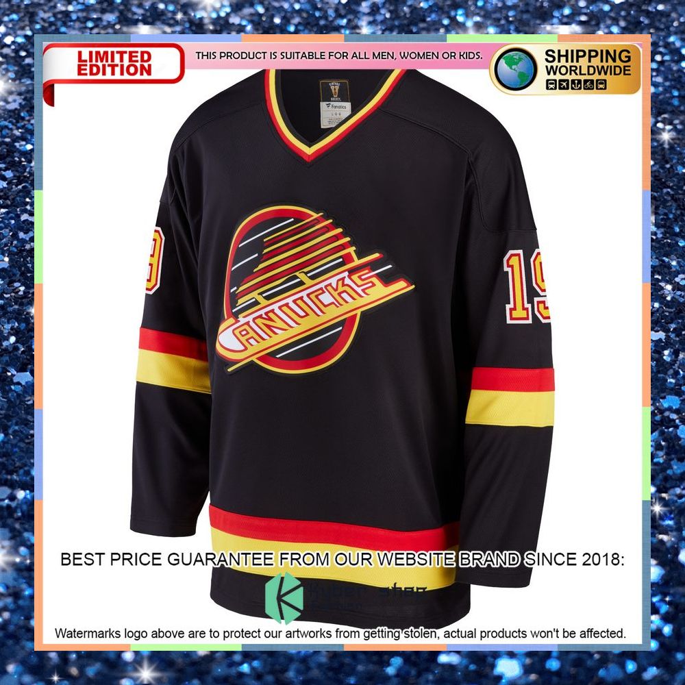 Markus Naslund Vancouver Canucks Breakaway Retired Black Hockey Jersey 6 Markus Naslund Vancouver Canucks Breakaway Retired Black Hockey Jersey word2