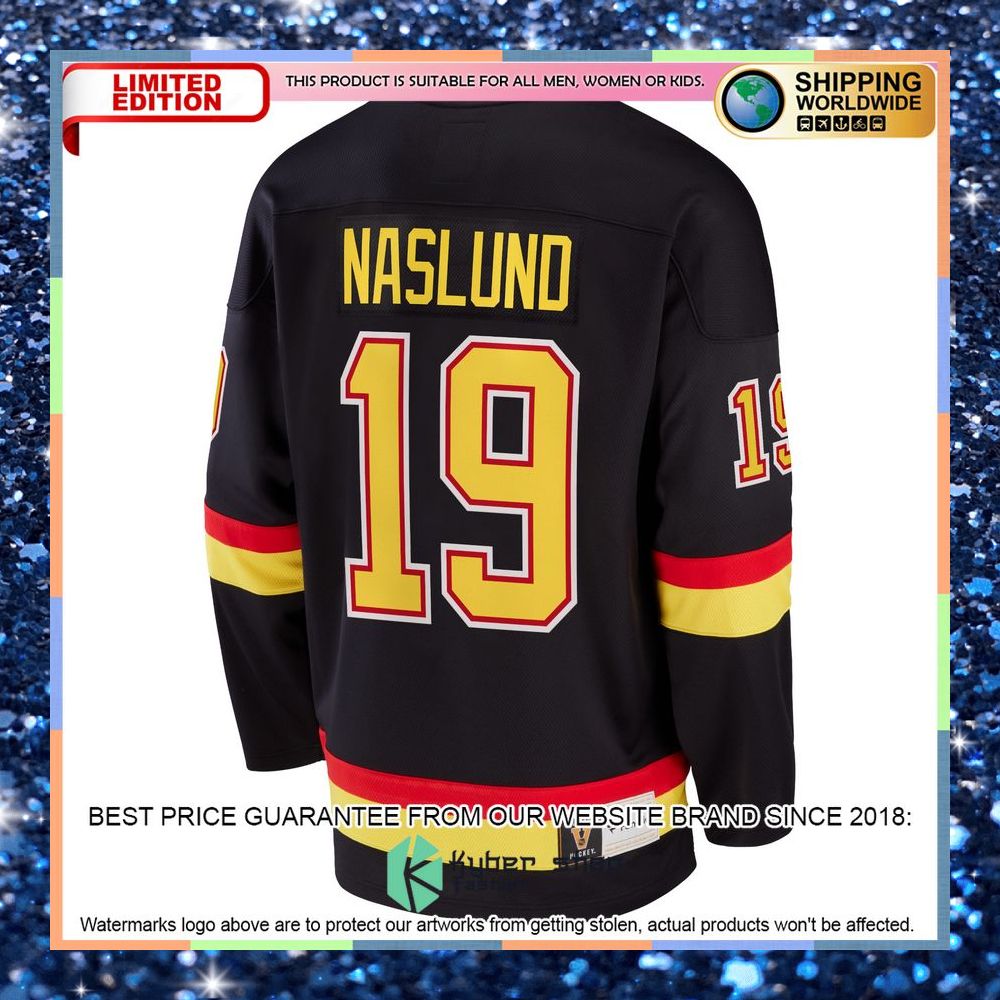 Markus Naslund Vancouver Canucks Breakaway Retired Black Hockey Jersey 7 Markus Naslund Vancouver Canucks Breakaway Retired Black Hockey Jersey word2