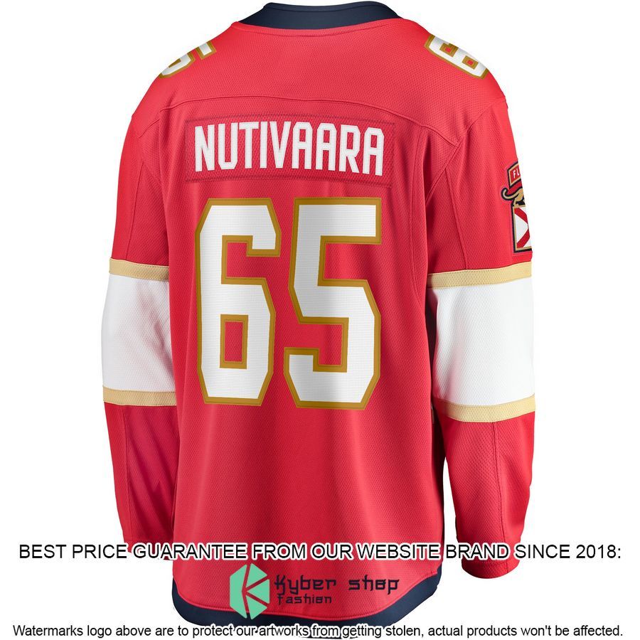 Markus Nutivaara Florida Panthers Red Hockey Jersey 3 Markus Nutivaara Florida Panthers Red Hockey Jersey word2