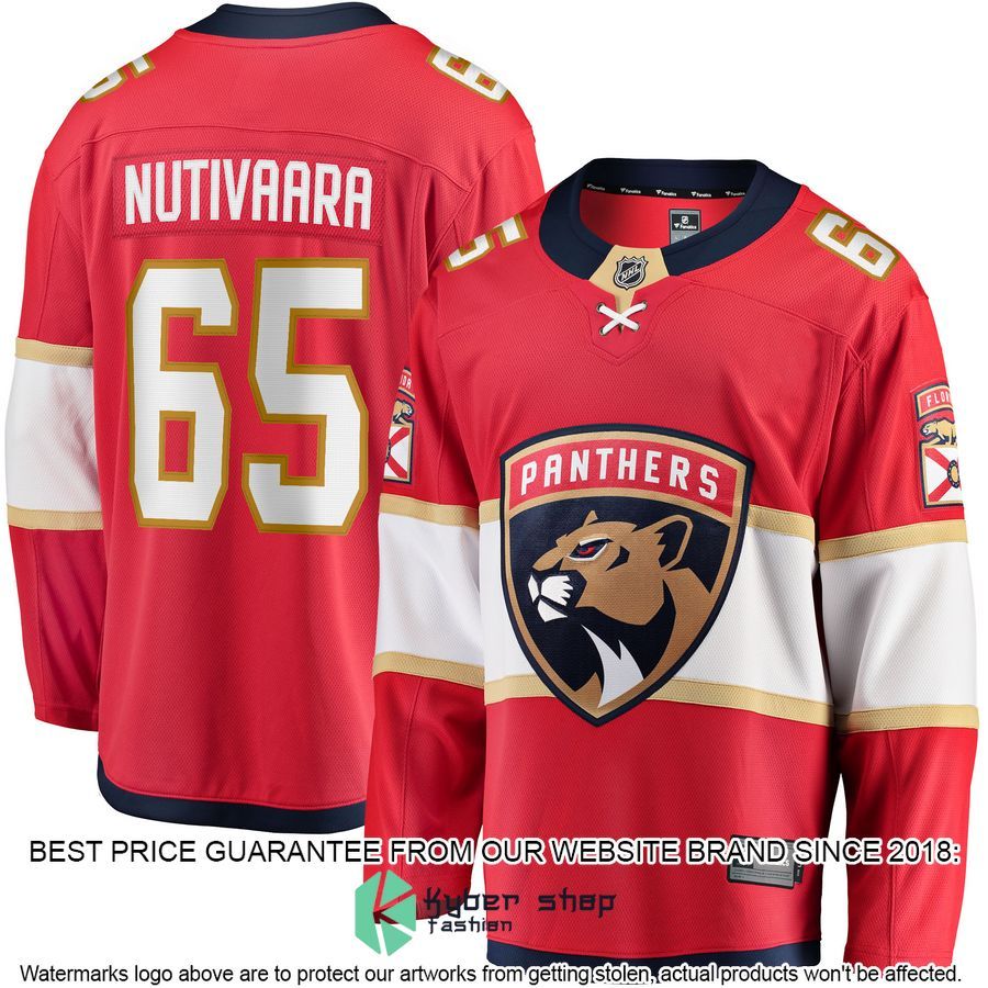 Markus Nutivaara Florida Panthers Red Hockey Jersey 4 Markus Nutivaara Florida Panthers Red Hockey Jersey word2