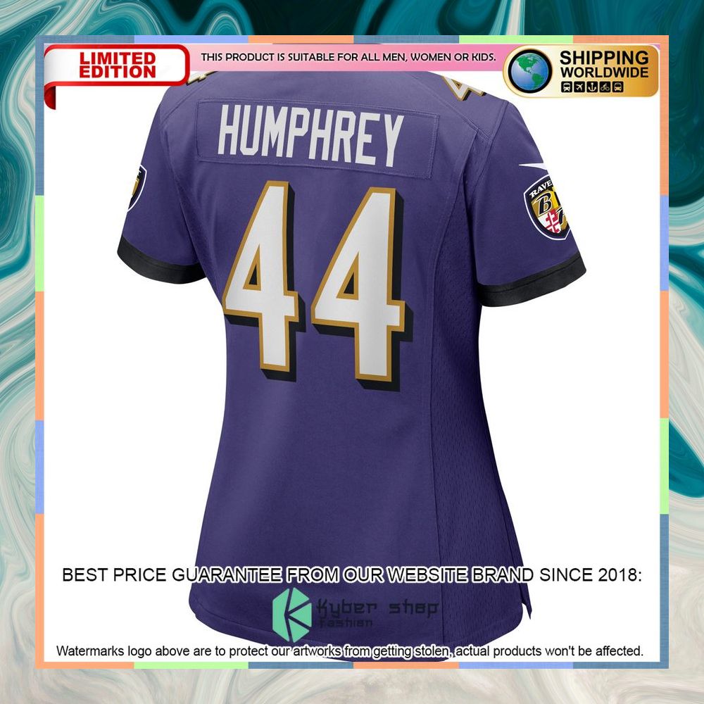 Marlon Humphrey Baltimore Ravens Women's Purple Football Jersey 8 Marlon Humphrey Baltimore Ravens Women's Purple Football Jersey word2