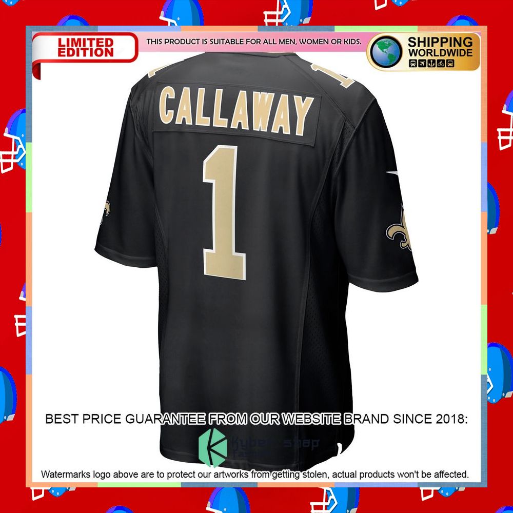Marquez Callaway New Orleans Saints Black Football Jersey 7 Marquez Callaway New Orleans Saints Black Football Jersey word2