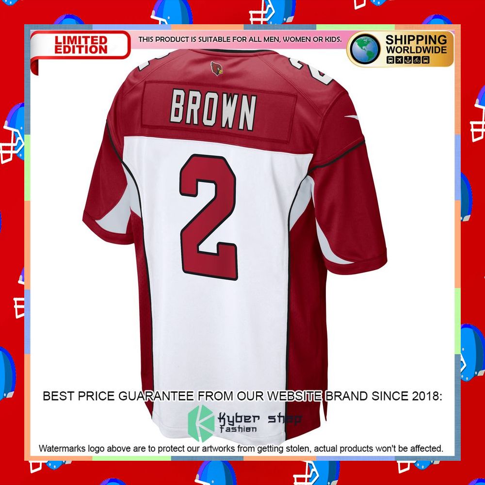 Marquise Brown Arizona Cardinals White Football Jersey 8 Marquise Brown Arizona Cardinals White Football Jersey word1