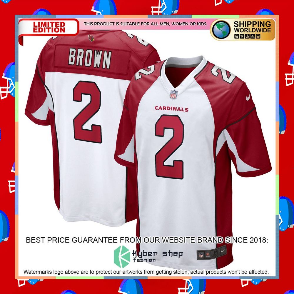 Marquise Brown Arizona Cardinals White Football Jersey 9 Marquise Brown Arizona Cardinals White Football Jersey word1