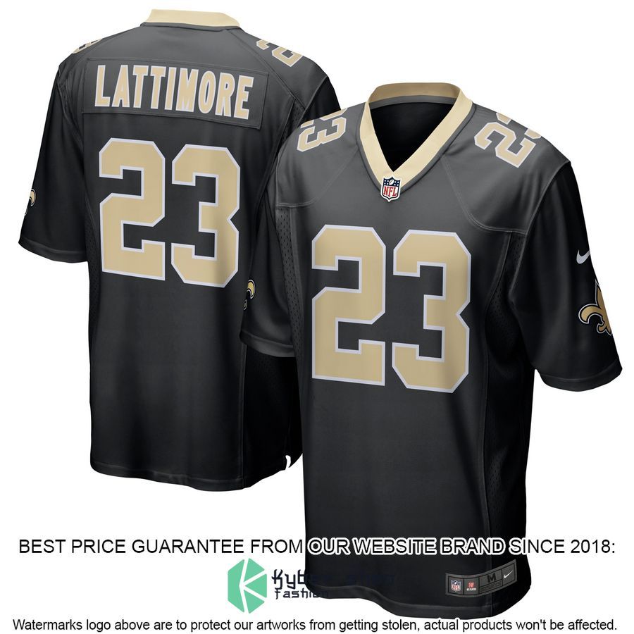 Marshon Lattimore New Orleans Saints Black Football Jersey 33 Marshon Lattimore New Orleans Saints Black Football Jersey word3