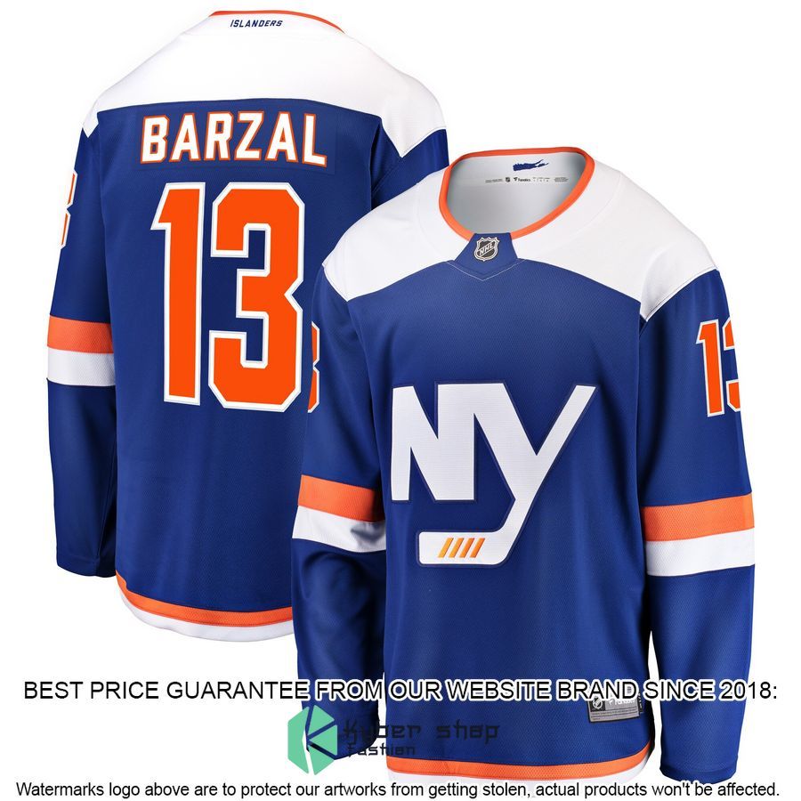 Mathew Barzal New York Islanders Alternate Blue Hockey Jersey