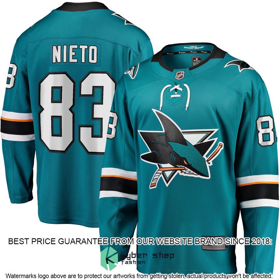 Matt Nieto San Jose Sharks Teal Hockey Jersey