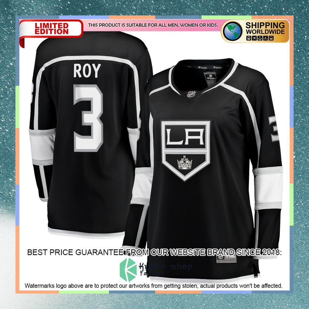 Matt Roy Los Angeles Kings Women's Team Black Hockey Jersey 5 Matt Roy Los Angeles Kings Women's Team Black Hockey Jersey word3