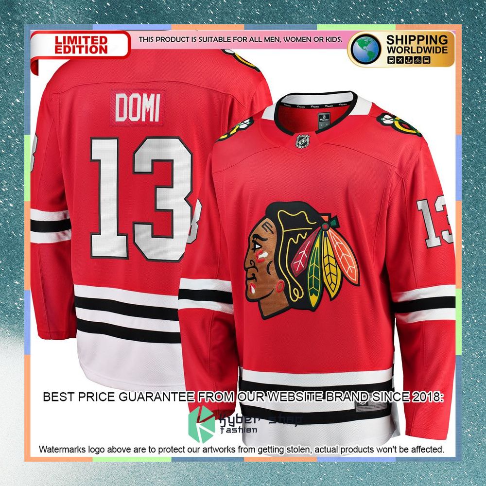 Max Domi Chicago Blackhawks Red Hockey Jersey 5 Max Domi Chicago Blackhawks Red Hockey Jersey word3