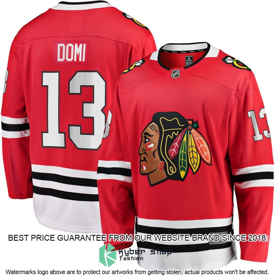 Max Domi Chicago Blackhawks Red Hockey Jersey