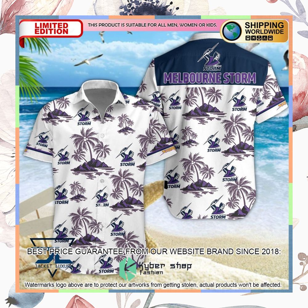 Melbourne Storm Hawaiian Shirt, Shorts 5 Melbourne Storm Hawaiian Shirt, Shorts word1
