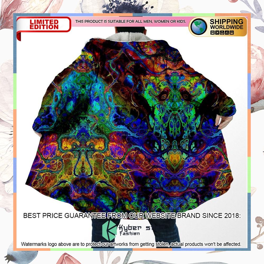 Melting Fractals Hooded Cloak 4 Melting Fractals Hooded Cloak word2