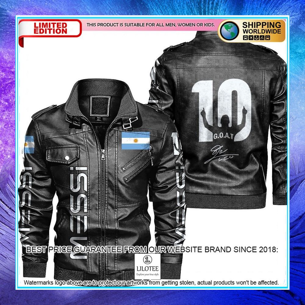 Messi 10 Goat Signature Leather Jacket 2 Messi 10 Goat Signature Leather Jacket word1