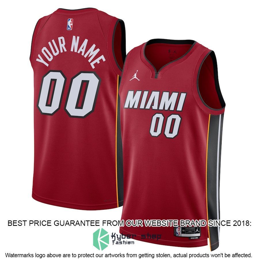 Miami Heat Jordan Brand Unisex 2022-23 Custom Red Basketball Jersey