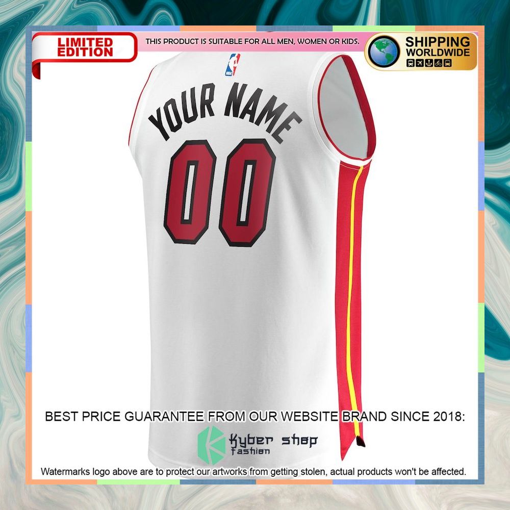 Miami Heat Youth Custom White Basketball Jersey 6 Miami Heat Youth Custom White Basketball Jersey word2