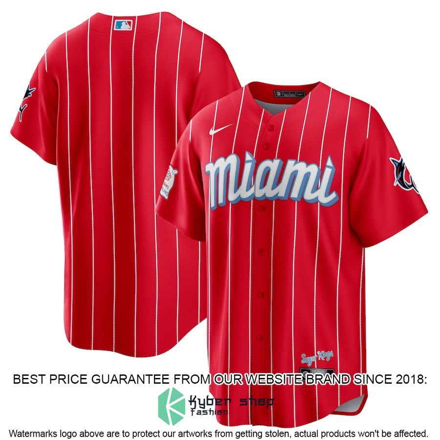 Miami Marlins City Connect Red Baseball Jersey