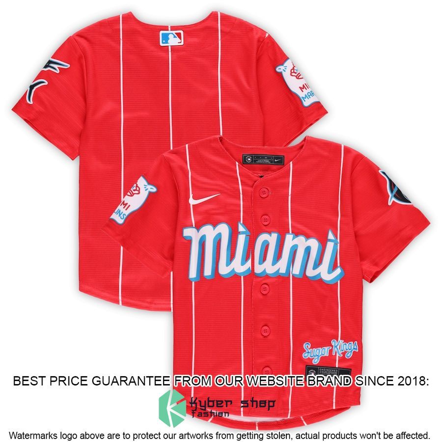 Miami Marlins Preschool MLB City Connect Team Red Baseball Jersey