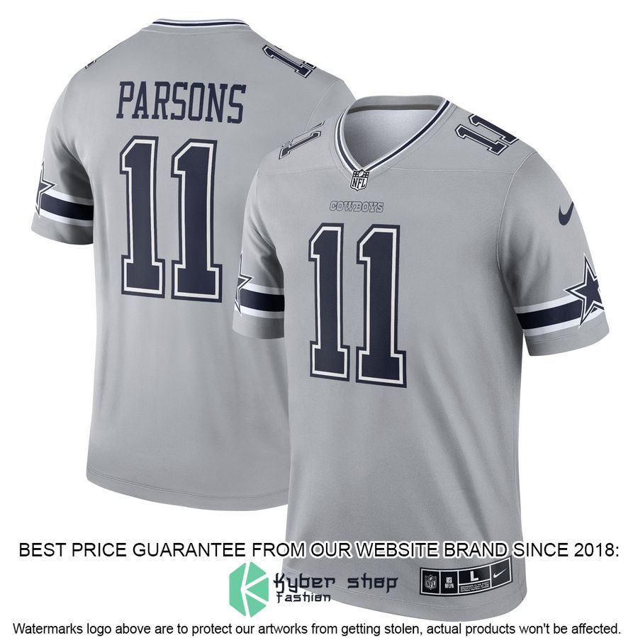 Micah Parsons Dallas Cowboys Inverted Legend Gray Football Jersey
