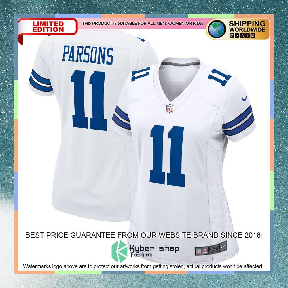 Micah Parsons Dallas Cowboys Women's White Football Jersey 5 Micah Parsons Dallas Cowboys Women's White Football Jersey word3