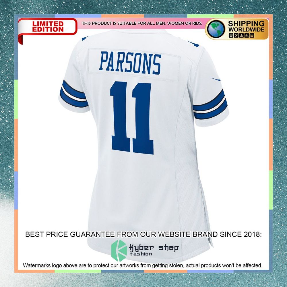 Micah Parsons Dallas Cowboys Women's White Football Jersey 7 Micah Parsons Dallas Cowboys Women's White Football Jersey word3