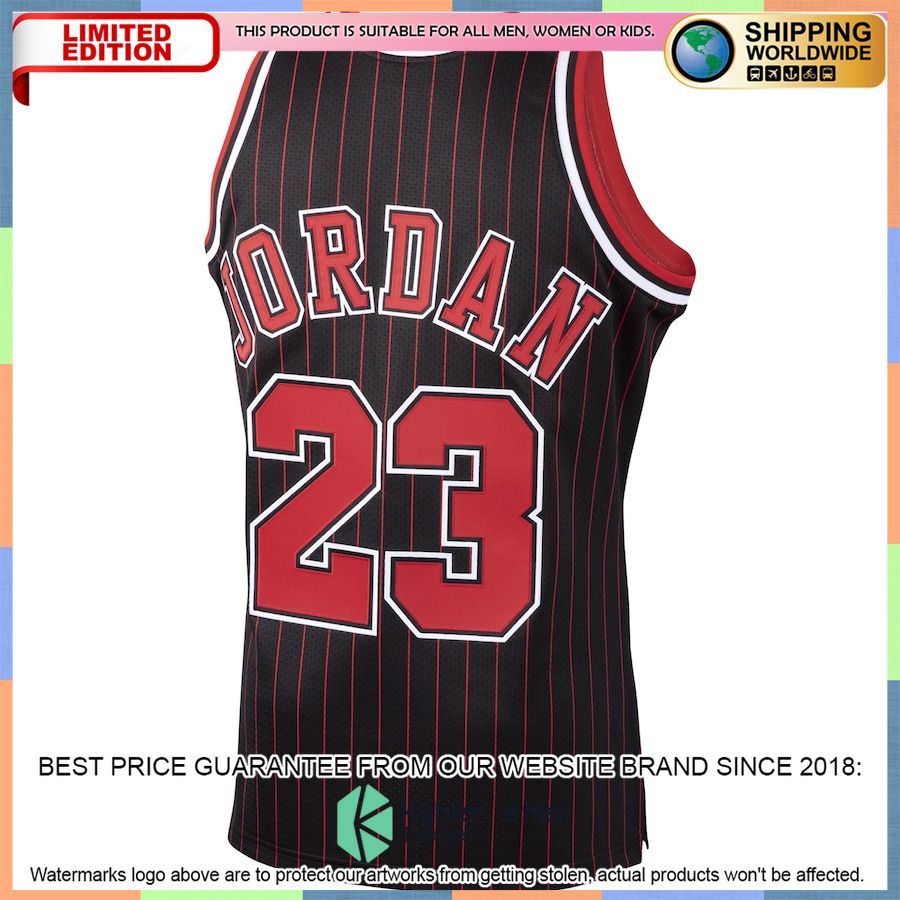 Michael Jordan Chicago Bulls Mitchell & Ness Hardwood Classics 1995-96 Authentic Black Basketball Jersey 3 Michael Jordan Chicago Bulls Mitchell & Ness Hardwood Classics 1995-96 Authentic Black Basketball Jersey word2