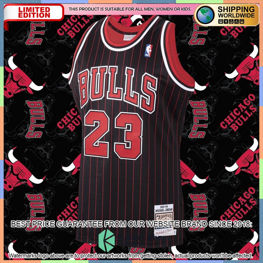 Michael Jordan Chicago Bulls Mitchell & Ness Hardwood Classics 1995-96 Authentic Black Basketball Jersey 5 Michael Jordan Chicago Bulls Mitchell & Ness Hardwood Classics 1995-96 Authentic Black Basketball Jersey word2