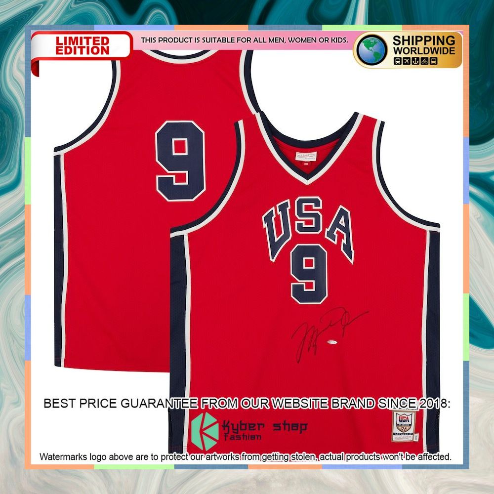 Michael Jordan Chicago Bulls Team USA 1984 Red Basketball Jersey 4 Michael Jordan Chicago Bulls Team USA 1984 Red Basketball Jersey word3
