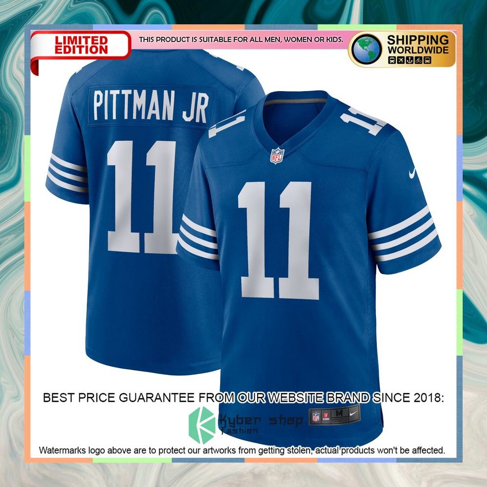 Michael Pittman Jr. Indianapolis Colts Alternate Royal Football Jersey 5 Michael Pittman Jr. Indianapolis Colts Alternate Royal Football Jersey word3