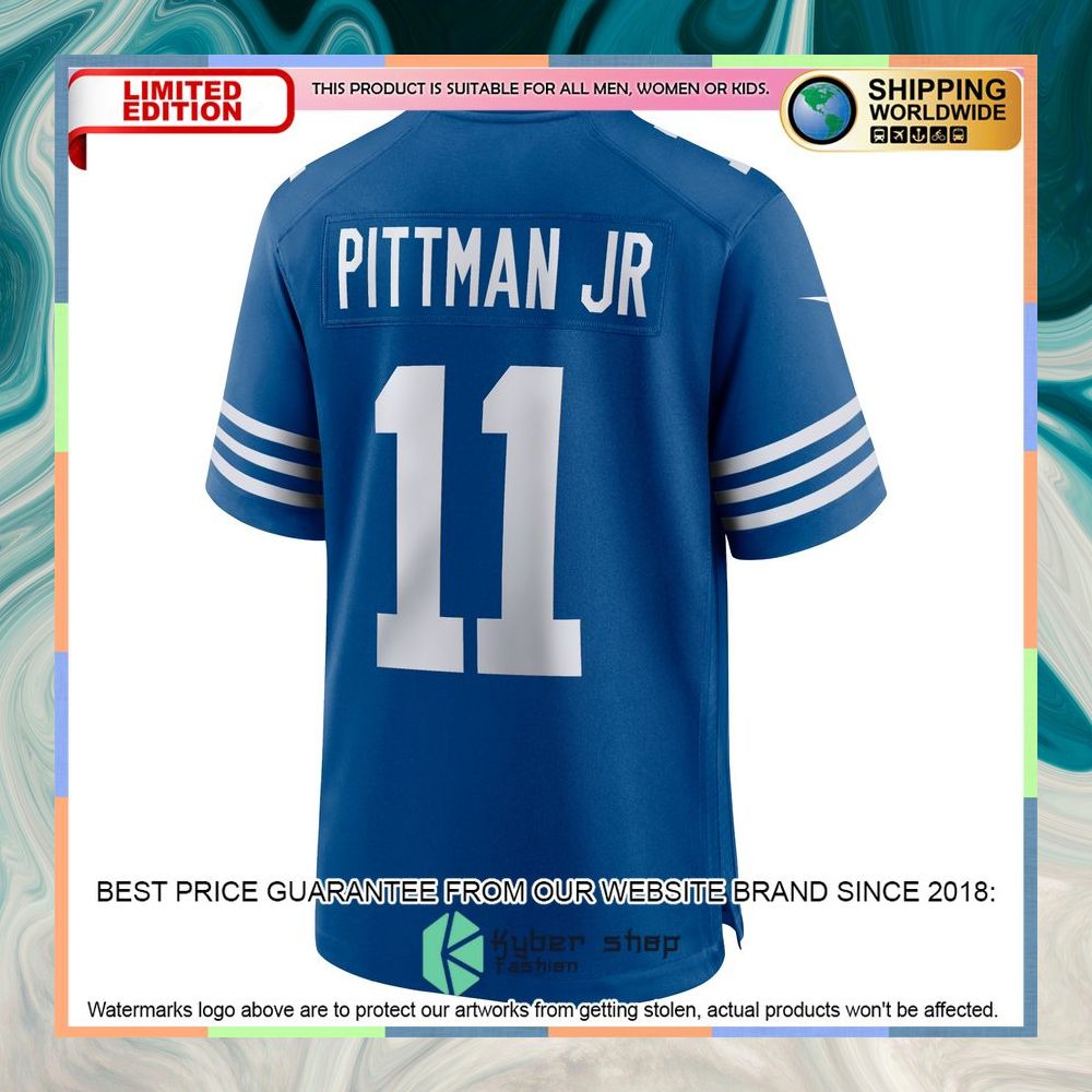 Michael Pittman Jr. Indianapolis Colts Alternate Royal Football Jersey 7 Michael Pittman Jr. Indianapolis Colts Alternate Royal Football Jersey word3