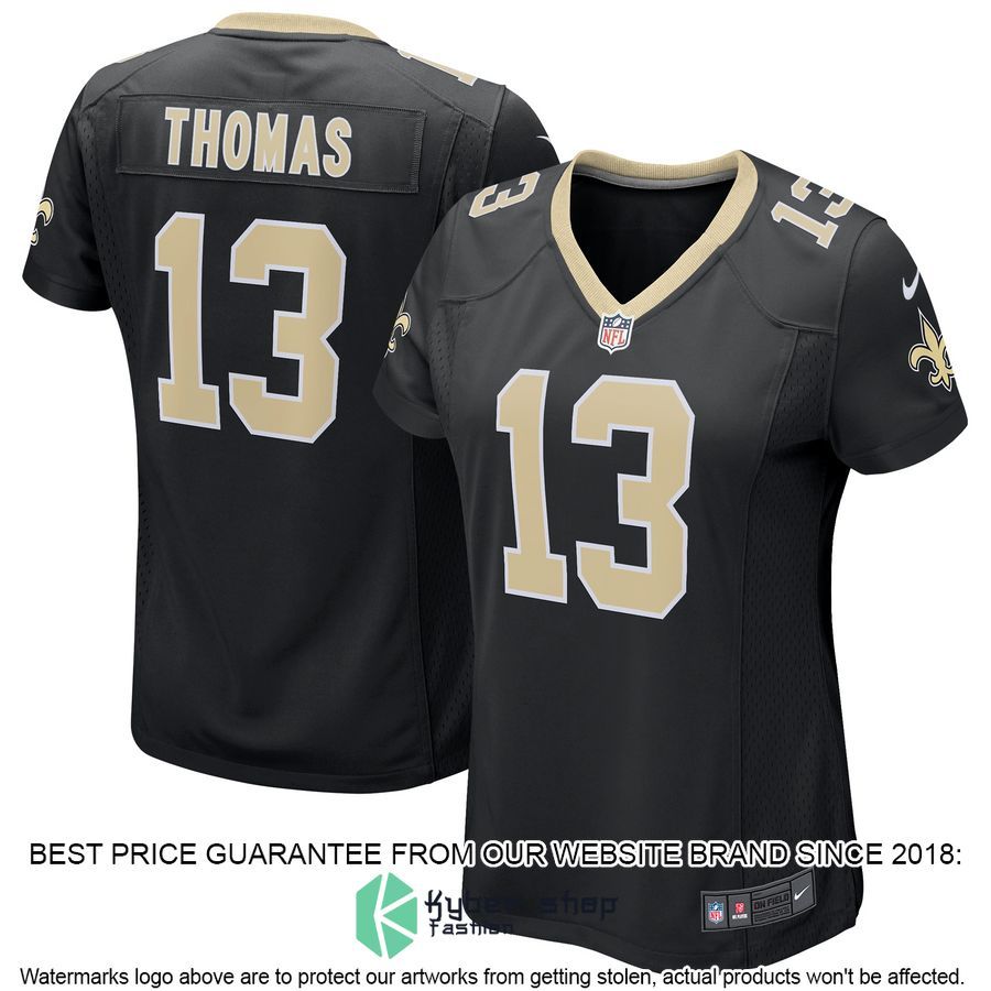 Michael Thomas New Orleans Saints Women's Black Football Jersey