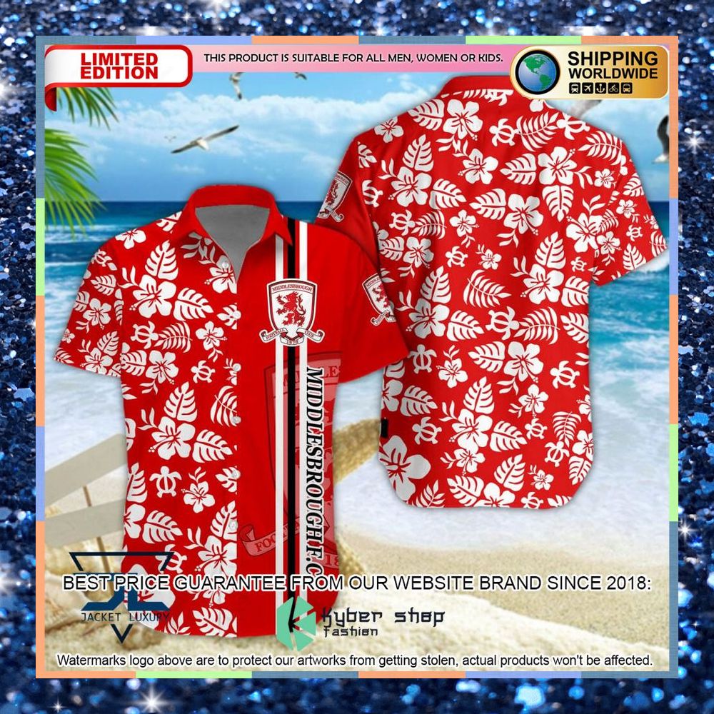 Middlesbrough F.C Hawaiian Shirt, Shorts 3 Middlesbrough F.C Hawaiian Shirt, Shorts word1