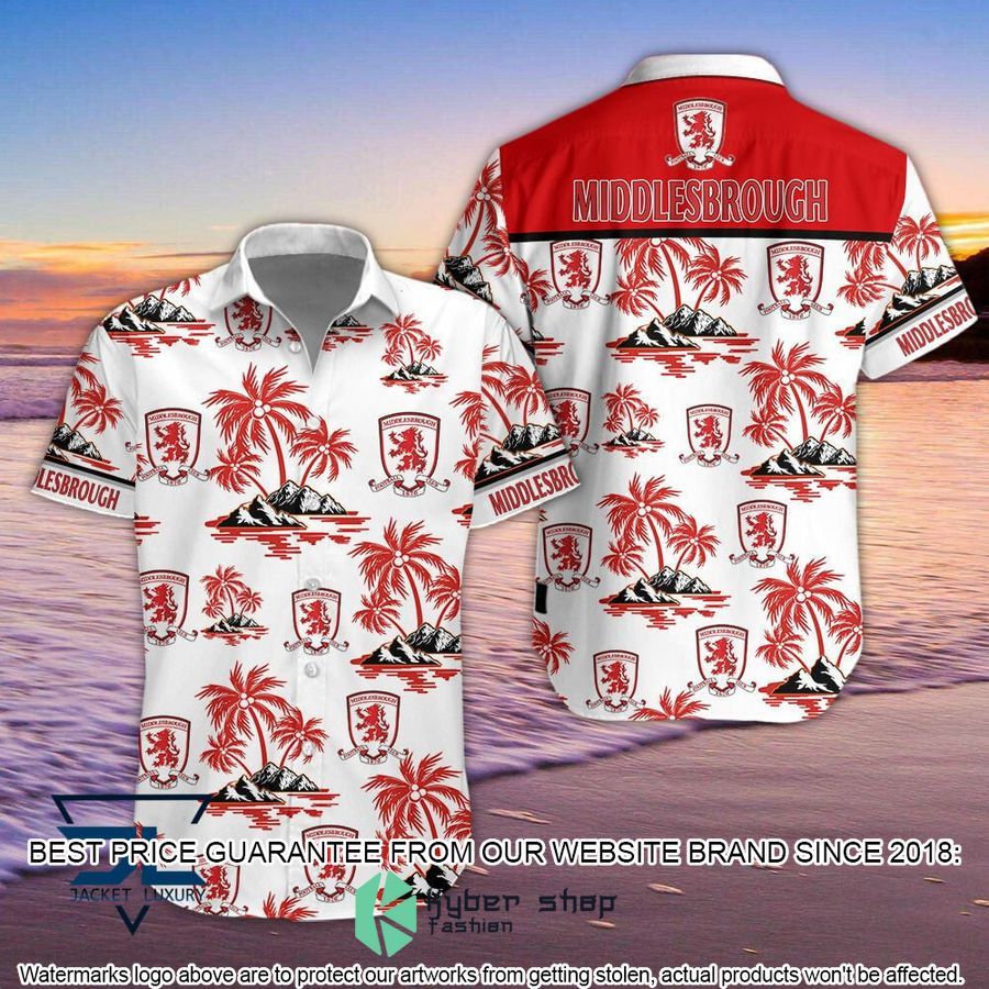 Middlesbrough F.C Palm Tree Hawaiian Shirt, Shorts