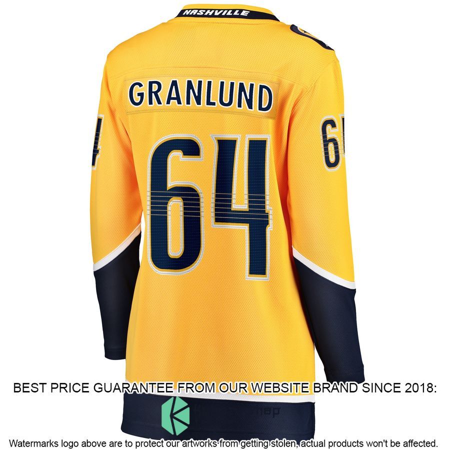 Mikael Granlund Nashville Predators Women's Gold Hockey Jersey 3 Mikael Granlund Nashville Predators Women's Gold Hockey Jersey word1