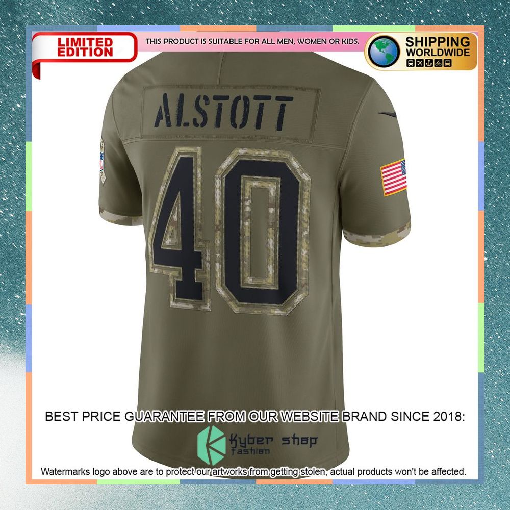 Mike Alstott Tampa Bay Buccaneers 2022 Salute To Service Retired Olive Football Jersey 7 Mike Alstott Tampa Bay Buccaneers 2022 Salute To Service Retired Olive Football Jersey word2