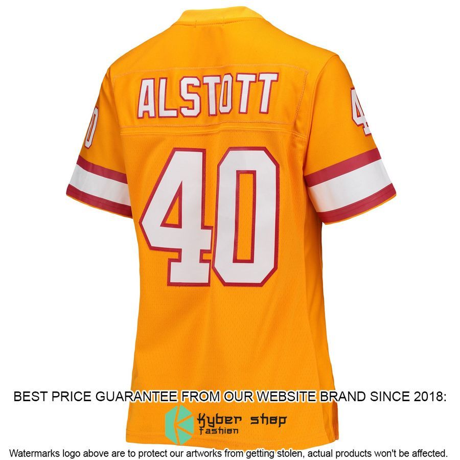 Mike Alstott Tampa Bay Buccaneers Mitchell & Ness Women's Legacy Orange Football Jersey 3 Mike Alstott Tampa Bay Buccaneers Mitchell & Ness Women's Legacy Orange Football Jersey word1