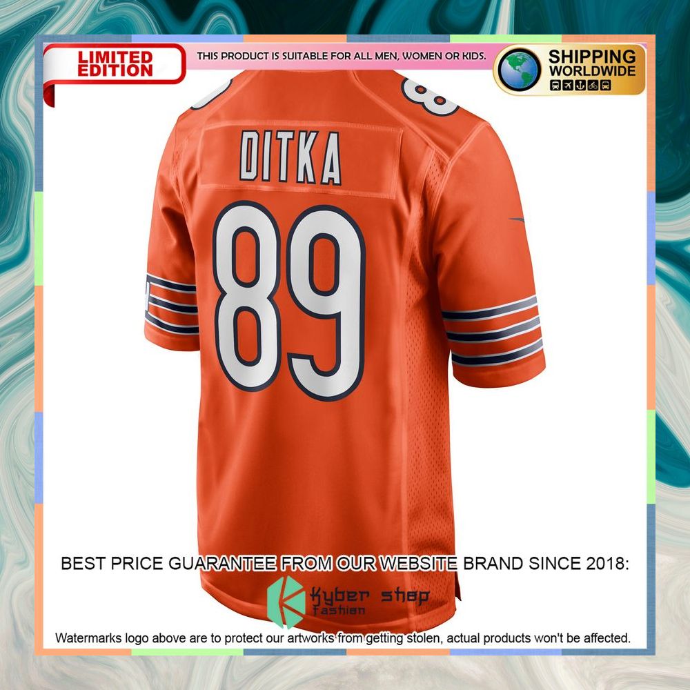 Mike Ditka Chicago Bears Orange Football Jersey 9 Mike Ditka Chicago Bears Orange Football Jersey word3