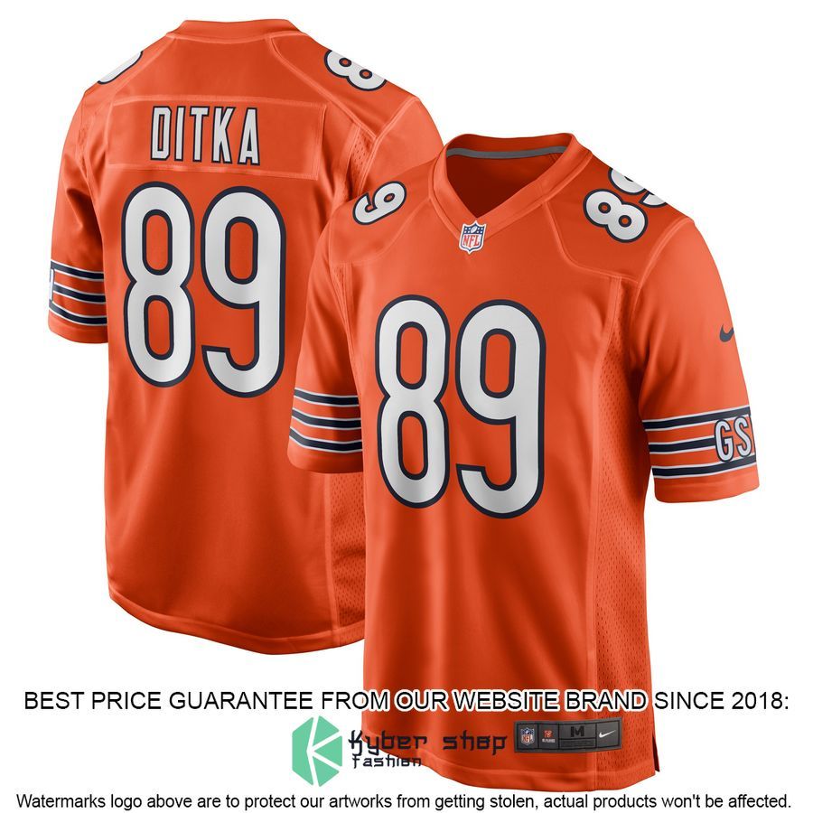 Mike Ditka Chicago Bears Orange Football Jersey 4 Mike Ditka Chicago Bears Orange Football Jersey word3